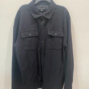 Banana Republic Twill Shirt/Trucker Jacket Black